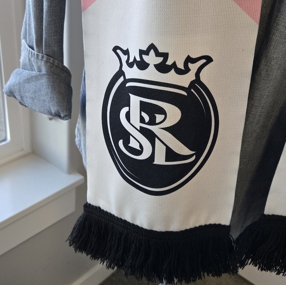 REAL SALT LAKE SOCCER RAINBOW SCARF LIMITED EDITION PRIDE FRINGE REVERSIBLE OS - Picture 2 of 16